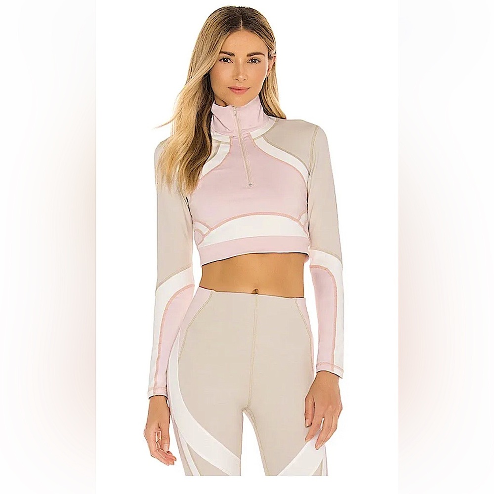 Vimmia x CB Half Zip Pullover Top in Conch
